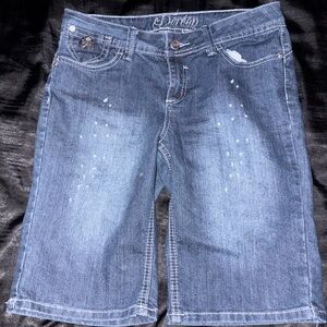 Dereon Distressed Blue Jean Shorts